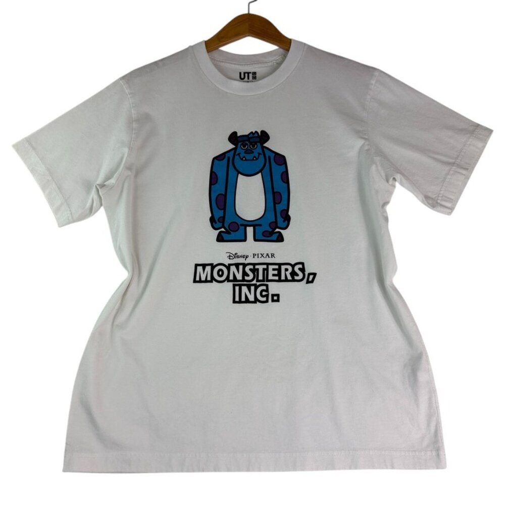 Pixar Monsters Inc Graphic T-Shirt Women’s M White Short Sleeve Cotton Tee